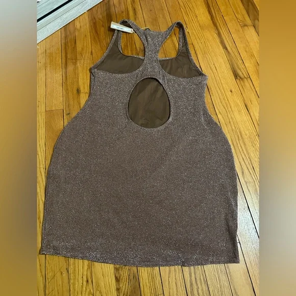 SKIMS Glitter Swim Metallic Dress in Cocoa Size 3X NWT! - Picture 9 of 11